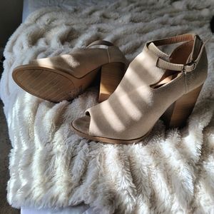 Nude Suede Heels